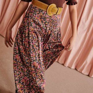Sezane Jade navy floral skirt, BNWT, Sz 6